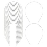 Lawie 20 Pack Bulk 1.5MM Width Thin Silver Plain Blank Hard Metal Headbands Skinny Men Wire Hair Bands Clasps Tiara Crown Hair Holder DIY Craft Accessories for Women