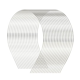 Lawie 20 Pack Bulk 1.5MM Width Thin Silver Plain Blank Hard Metal Headbands Skinny Men Wire Hair Bands Clasps Tiara Crown Hair Holder DIY Craft Accessories for Women
