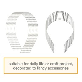 Lawie 20 Pack Bulk 1.5MM Width Thin Silver Plain Blank Hard Metal Headbands Skinny Men Wire Hair Bands Clasps Tiara Crown Hair Holder DIY Craft Accessories for Women