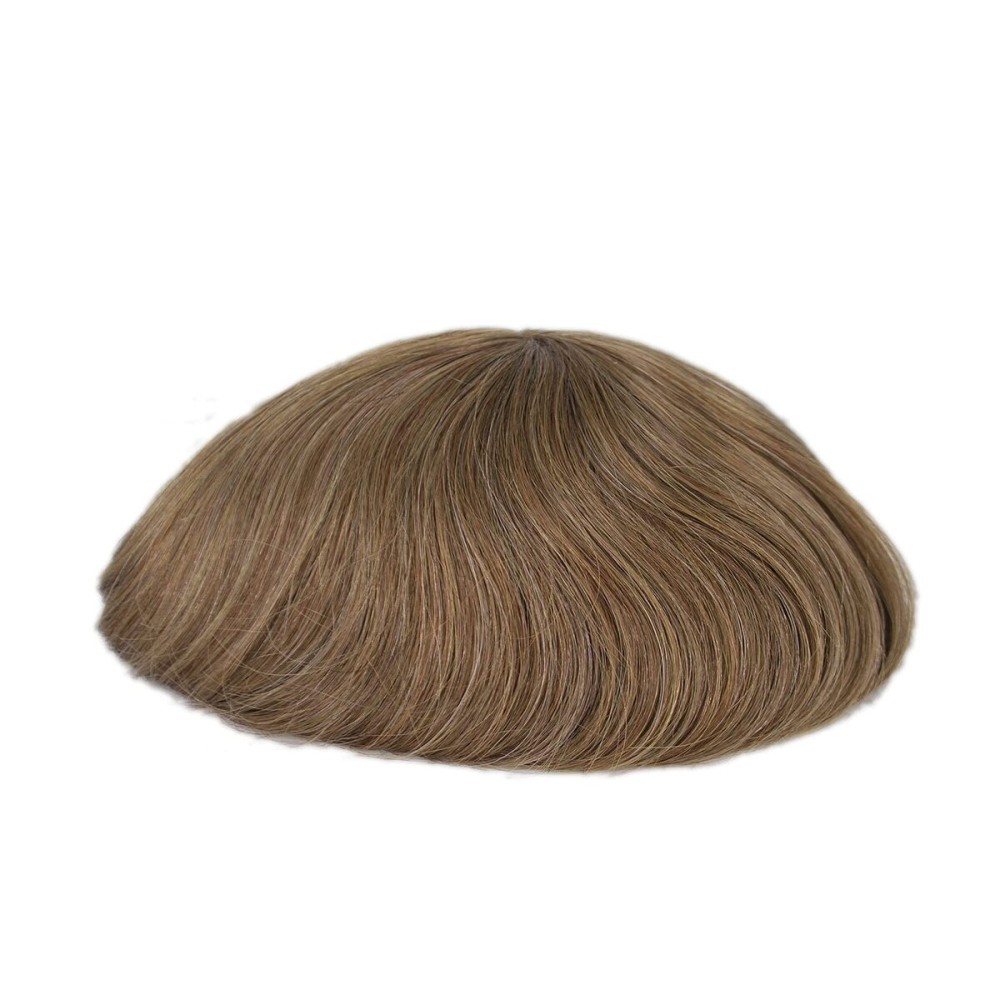 Lace Front Hair Piece for Men Gray Hair Toupee Light Borwn Mixed Grey Hair (610-6+10% grey) Lace Front Hair Piece for Men Gray Hair Toupee Light Borwn Mixed Grey Hair (610-6+10% grey)