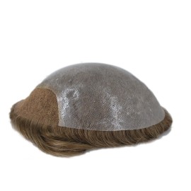 Lace Front Hair Piece for Men Gray Hair Toupee Light Borwn Mixed Grey Hair (610-6+10% grey) Lace Front Hair Piece for Men Gray Hair Toupee Light Borwn Mixed Grey Hair (610-6+10% grey)