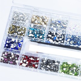 8200 Pcs AB Red Blue Green Champagne Gold Black Yellow Nail Rhinestones Mixed Colored Multi Shaped Sized Nail Beads Glass Gems Stones Rhinestone for Nails Art DIY Crafts Jewelry 8200 Pcs AB Red Blue Green Champagne Gold Black Yellow Nail Rhinestones Mixed Colored Multi Shaped Sized Nail Beads Glass Gems Stones Rhinestone for Nails Art DIY Crafts Jewelry