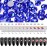 Dowarm 1440 Pieces SS10 Flatback Nail Crystals, 2.8MM Flatback for Craft Nails Dance Costumes, Glue Fix Rhinestones (SS10 / 2.8MM, Blue/Sapphire)