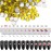 Dowarm 1440 Pieces SS4 Flatback Crystal Rhinestones for Craft Nails Dance Costumes, Non Hotfix (SS4, 1.5MM, Citrine/Lemon Yellow)
