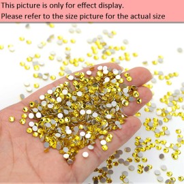 Dowarm 1440 Pieces SS4 Flatback Crystal Rhinestones for Craft Nails Dance Costumes, Non Hotfix (SS4, 1.5MM, Citrine/Lemon Yellow) Dowarm 1440 Pieces SS4 Flatback Crystal Rhinestones for Craft Nails Dance Costumes, Non Hotfix (SS4, 1.5MM, Citrine/Lemon Yellow)
