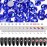 Dowarm 288 Pieces SS30 Flatback Rhinestones, 6.5MM Flatback Crystal Rhinestones for Craft Face Nail Art Dance Costumes, Flat Back Nail Crystals, Non Hotfix Rhinestones (SS30 / 6.5MM, Blue/Sapphire)