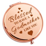 Godmother Gifts from Goddaughter Baptism Gifts Compact Makeup Mirror Christian Gift for Women Mother\'s Day Birthday Gift Travel Makeup Mirror Announcement Gift Appreciation Gift Easter Prayer Gifts