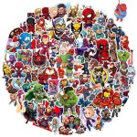 Cute Superhero Stickers for Water Bottle, 130pcs Waterproof Stickers for Kids Teens Adults, Comic Legends Vinyl Stickers Pack for Skateboard Laptop Luggage Party Supplies Decals