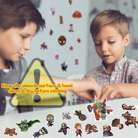 Cute Superhero Stickers for Water Bottle, 130pcs Waterproof Stickers for Kids Teens Adults, Comic Legends Vinyl Stickers Pack for Skateboard Laptop Luggage Party Supplies Decals