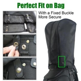 SYCFQX Golf Bag Cover Rain Hood Waterproof, Rain Cape for Golf Bags fit Almost All Tour Bags Golf Bags or Carry Cart for Mens Women Golfer (Black)