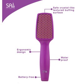 Spa Sciences Nano Glass Foot File - Exfoliating Pedi Tool - Targets Dry Skin, Corns, Calluses - Wet or Dry Use - All Skin Types