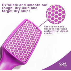Spa Sciences Nano Glass Foot File - Exfoliating Pedi Tool - Targets Dry Skin, Corns, Calluses - Wet or Dry Use - All Skin Types