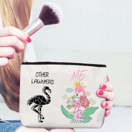 HnoonZ Lawyer Gifts for Women,Christmas Gifts for Lawyer Female,Lawyer Zipper Makeup Bag Cosmetic Pouch,Lawyer Travel Toiletry Pouch Organizer Bag,Lawyer Mini Compact Mirror