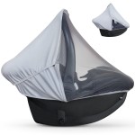 Summer Baby Car Seat Cover | 2-in-1 Breathable Carseat Sun Shade & Mosquito Net | UV Protection Lightweight Canopy Covers for Infant Unisex | Bug Net Mesh for Spring & Summer Warm Weather (Gray)