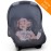 Summer Baby Car Seat Cover | 2-in-1 Breathable Carseat Sun Shade & Mosquito Net | UV Protection Lightweight Canopy Covers for Infant Unisex | Bug Net Mesh for Spring & Summer Warm Weather (Gray)