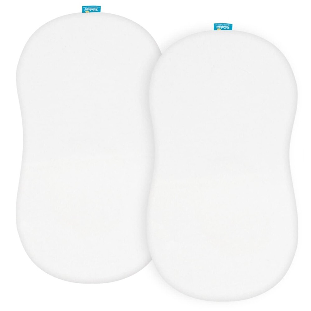 100% Cotton Bassinet Sheets Compatible with Halo Bassinest Swivel, Flex, Glide, Premiere & Luxe Series Sleeper, 2 Pack, Ultra Soft Bassinet Sheet for Baby, White