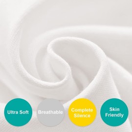 100% Cotton Bassinet Sheets Compatible with Halo Bassinest Swivel, Flex, Glide, Premiere & Luxe Series Sleeper, 2 Pack, Ultra Soft Bassinet Sheet for Baby, White