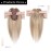MY-LADY 150% Density Human Hair Toppers Without Bangs For Women 14 Inch (no bangs) 12/613 Light Brown with Bleach Blonde Silk Base Clip in Toppers Top Hair Pieces for Thinning Hair Hair Loss