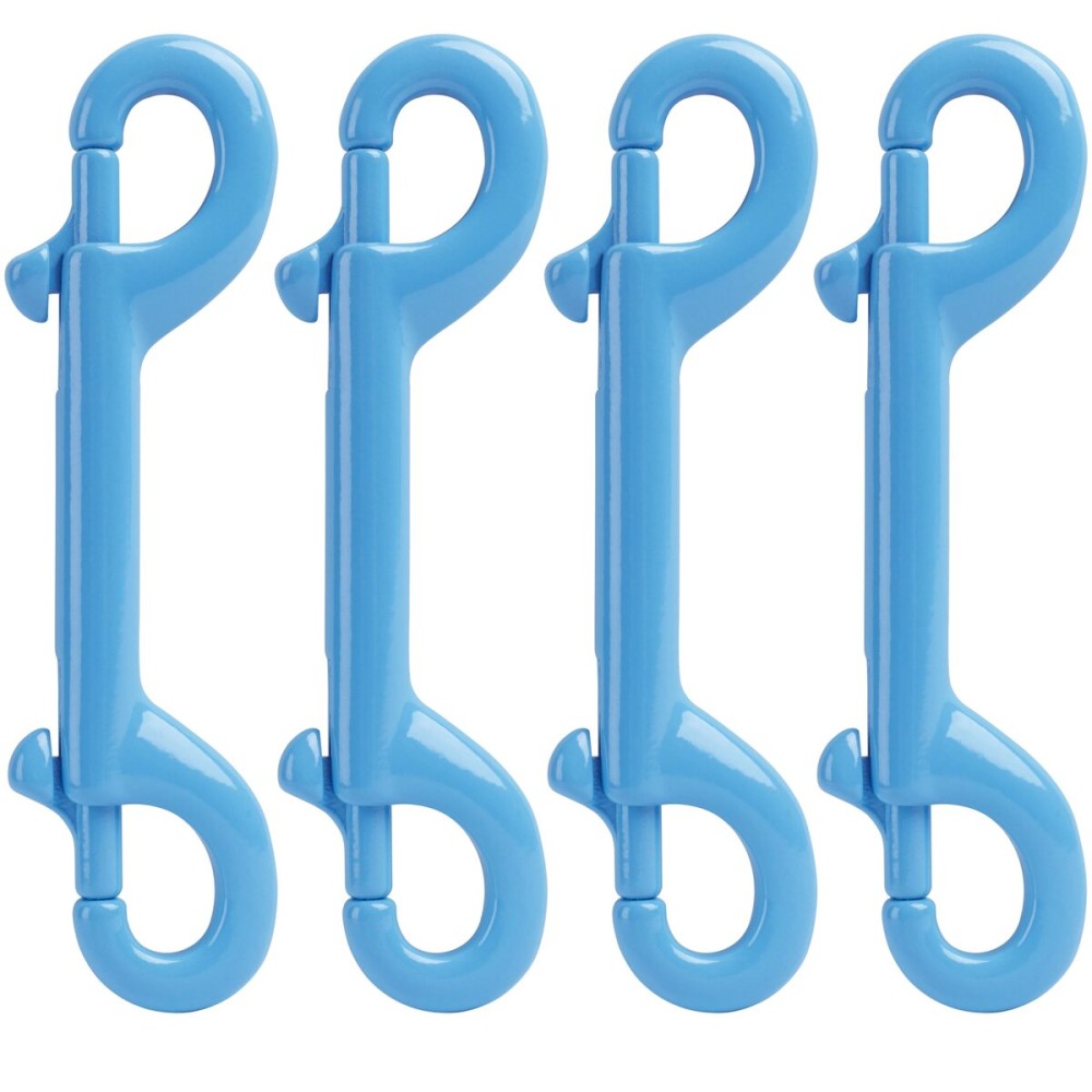 Criativo live Marine Grade Double Ended Bolt Snap Diving Hook Clips,Scuba Trigger Clip,Large 4-1/2\'\' 115mm 316 Stainless Steel Light Blue
