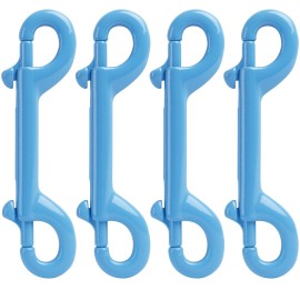 Criativo live Marine Grade Double Ended Bolt Snap Diving Hook Clips,Scuba Trigger Clip,Large 4-1/2\'\' 115mm 316 Stainless Steel Light Blue