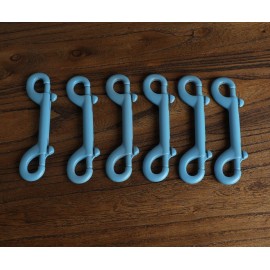 Criativo live Marine Grade Double Ended Bolt Snap Diving Hook Clips,Scuba Trigger Clip,Large 4-1/2\'\' 115mm 316 Stainless Steel Light Blue