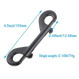 Criativo live 6Pcs Marine Grade Double Ended Bolt Snap Diving Hook Clips,Scuba Trigger Clip,Large 4-1/2\'\' 115mm 316 Stainless Steel