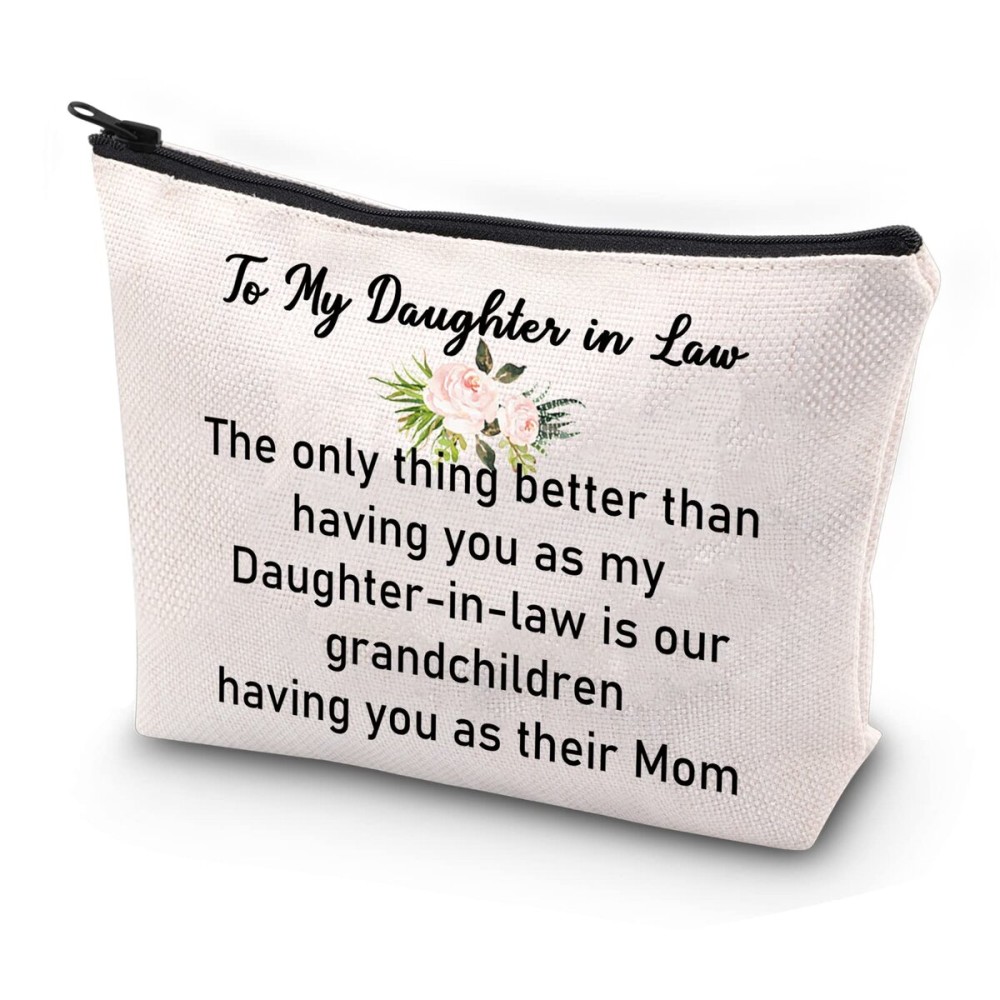 JYTAPP To My Daughter-in-Law Gifts Daughter in Law Makeup Bag The Only Thing Better Than Having You As My Daughter-in-Law Cosmetic Bag