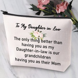 JYTAPP To My Daughter-in-Law Gifts Daughter in Law Makeup Bag The Only Thing Better Than Having You As My Daughter-in-Law Cosmetic Bag