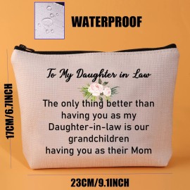 JYTAPP To My Daughter-in-Law Gifts Daughter in Law Makeup Bag The Only Thing Better Than Having You As My Daughter-in-Law Cosmetic Bag