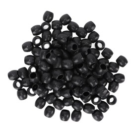 Beard Hair Beads, 100pcs Hair Braid Beads Hair Jewelry Dreadlocks Black Hair Braiding Beads DIY Dreadlock Hair Beard Decoration Accessories Jewelry Braid Accessories Hair Cuffs for Men Women