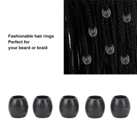Beard Hair Beads, 100pcs Hair Braid Beads Hair Jewelry Dreadlocks Black Hair Braiding Beads DIY Dreadlock Hair Beard Decoration Accessories Jewelry Braid Accessories Hair Cuffs for Men Women Beard Hair Beads, 100pcs Hair Braid Beads Hair Jewelry Dreadlocks Black Hair Braiding Beads DIY Dreadlock Hair Beard Decoration Accessories Jewelry Braid Accessories Hair Cuffs for Men Women