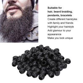 Beard Hair Beads, 100pcs Hair Braid Beads Hair Jewelry Dreadlocks Black Hair Braiding Beads DIY Dreadlock Hair Beard Decoration Accessories Jewelry Braid Accessories Hair Cuffs for Men Women Beard Hair Beads, 100pcs Hair Braid Beads Hair Jewelry Dreadlocks Black Hair Braiding Beads DIY Dreadlock Hair Beard Decoration Accessories Jewelry Braid Accessories Hair Cuffs for Men Women