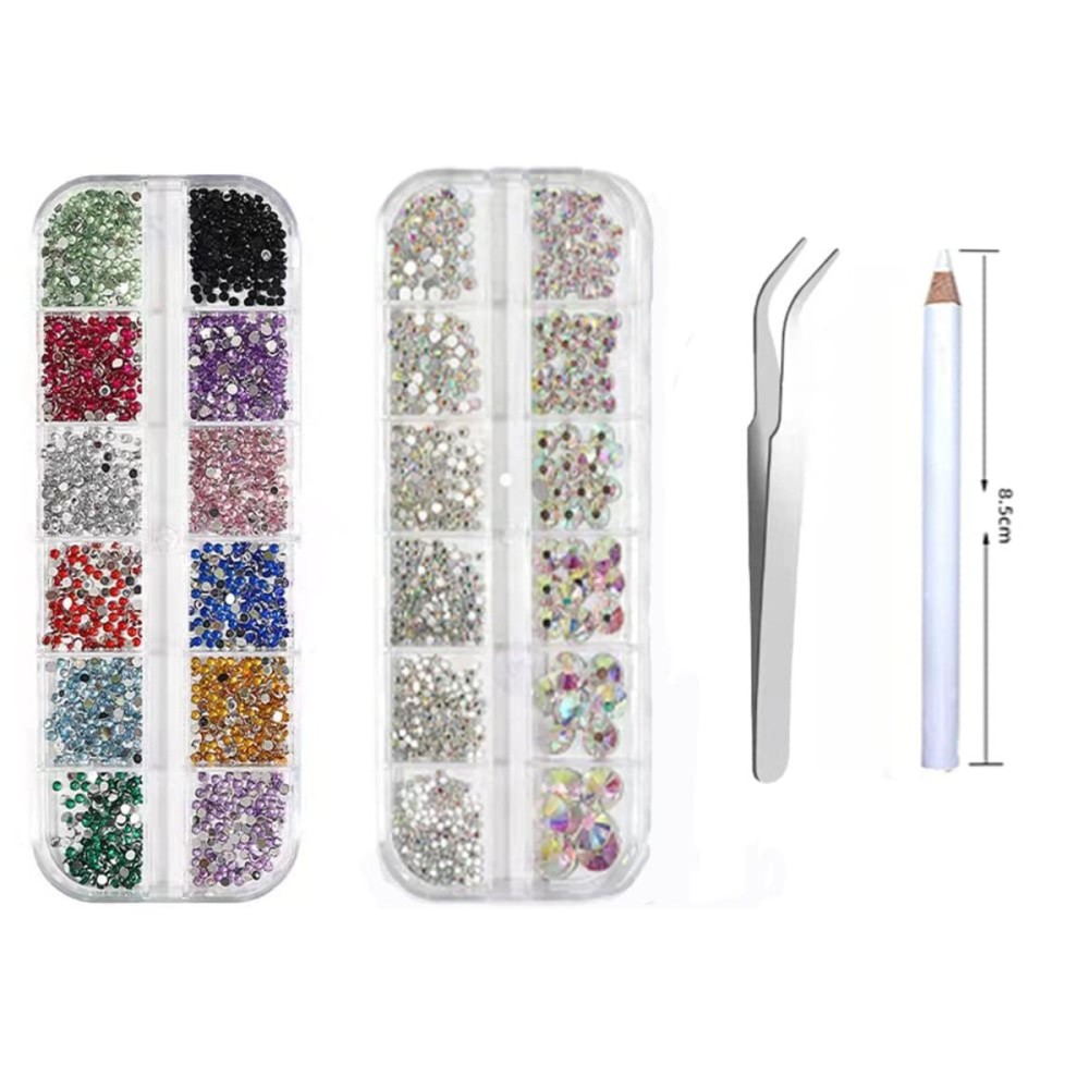Nail Jewels, Nail Art Rhinestones , Nail Gems,Face Jewels,Nails Diamond Kits for Women Nail Crystals for Nails Rhinestone for Makeup Kit Nail Art (AB rhinestones + multiple color) Nail Jewels, Nail Art Rhinestones , Nail Gems,Face Jewels,Nails Diamond Kits for Women Nail Crystals for Nails Rhinestone for Makeup Kit Nail Art (AB rhinestones + multiple color)