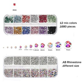 Nail Jewels, Nail Art Rhinestones , Nail Gems,Face Jewels,Nails Diamond Kits for Women Nail Crystals for Nails Rhinestone for Makeup Kit Nail Art (AB rhinestones + multiple color) Nail Jewels, Nail Art Rhinestones , Nail Gems,Face Jewels,Nails Diamond Kits for Women Nail Crystals for Nails Rhinestone for Makeup Kit Nail Art (AB rhinestones + multiple color)