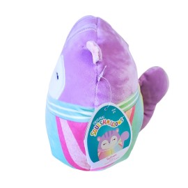 Official KellyToy Squishmallows 8 Sleepy Pajamas Winter Release Plush Stuffed Toy (Sydnee Squirrel Rainbow Shirt)