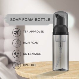 Tekson 30PCS Soap Foam Bottle (2 oz), Empty Travel Foaming Lash Shampoo for Cleanser, Dispenser (Black) Tekson 30PCS Soap Foam Bottle (2 oz), Empty Travel Foaming Lash Shampoo for Cleanser, Dispenser (Black)