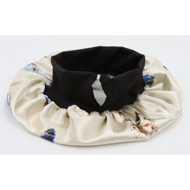 SENGTERM Kids Satin Bonnet Double Layer Wide Elastic Band Sleep Cap Hair Bonnet Silky Night Cap for Girls Toddler Child