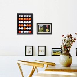 KCRasan 30 Golf Ball Display Case Lockable - Golf Ball Holder Gift for Golf Enthusiasts - Golf Ball Display Rack Cabinet for Wall Mount with Glass Door