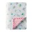 DaysU Silky Micro Soft Plush Baby Blankets for Girls with Print Floral Pattern and Soothing Raised Dots, Double Layer Bed Throws for Baby Crib, Butterfly Floral, Mint Green, 30x40 Inches