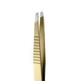 Rubis Classic Stainless Steel Slanted Tweezers with Pro Grip for Precise Eyebrows and Hair Removal, 1K103PGGOLD, Gold, The Gold Collection,Rubis Switzerland Swiss Made World Renowned Precision Rubis Classic Stainless Steel Slanted Tweezers with Pro Grip for Precise Eyebrows and Hair Removal, 1K103PGGOLD, Gold, The Gold Collection,Rubis Switzerland Swiss Made World Renowned Precision