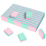 CGBE Buffer Block Nail File 180/100 Grit Nail Buffers Sponge Nail Polish Sanding Buffer Strips Nail File Blocks Manicure Tools 50PCS(Pink-Green)