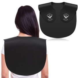 Noverlife Black Hair Cutting Collar, Silicone Hair Cutting Guide Cutting Capes Rubber Neck for Hairstylist, Weighted Hair Dye Collar Haircut Guard Shield, Rubber Neck Wrap Hair Cutting Pad for Salon