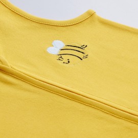 DaysU Baby Sleep Sack 12-18 Months 100% Cotton, Baby Unisex Wearable Blanket 2-Way Zipper TOG 0.5, Breathable Lightweight Baby Sleeping Bag 2 Pack, Toddler Sleep Sacks, Bee, Large