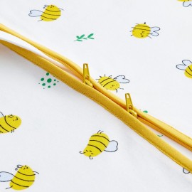 DaysU Baby Sleep Sack 12-18 Months 100% Cotton, Baby Unisex Wearable Blanket 2-Way Zipper TOG 0.5, Breathable Lightweight Baby Sleeping Bag 2 Pack, Toddler Sleep Sacks, Bee, Large