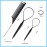 Topsy Tail Hair Tool Set by IKOCO - 400pcs Hair Bands, 2pcs Loop Styling Tools, Rat Tail Comb, (200pcs Each) Clear and Black Elastics