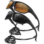 AWGSEE Polarized Sports Sunglasses for Men,TR90 Unbreakable Frame Sunglasses for Fishing Driving Cycling UV400 Protection