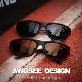 AWGSEE Polarized Sports Sunglasses for Men,TR90 Unbreakable Frame Sunglasses for Fishing Driving Cycling UV400 Protection