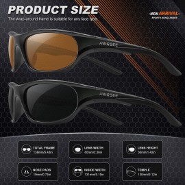 AWGSEE Polarized Sports Sunglasses for Men,TR90 Unbreakable Frame Sunglasses for Fishing Driving Cycling UV400 Protection