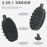 FREATECH 2-in-1 Silicone Body Scrubber - Bath Shower Body Brush and Shampoo Brush Scalp Massager Exfoliator, Deep Cleanse Skin & Hair, Lathers Well, Easy to Clean and Long-Lasting, Black