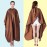 Iusmnur Barber Cape, Professional Hair Salon Cape with Adjustable Metal Clip, Shampoo Hair Cutting Cape for Barbers and Stylists - 55 x 63 inches (Brown)